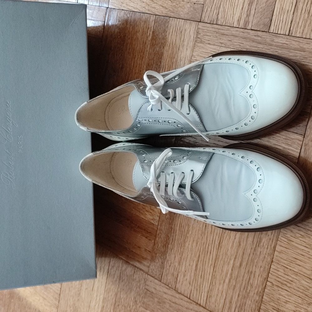 NWT Women's Patent Brogues, Made in France by Robert Clergerie (Sz 6/EU37)